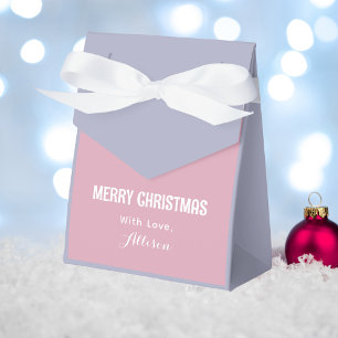 Pastellernas Rosa, Lila och God jul av blått Retro Presentaskar