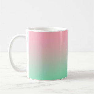 Pastellernas rosa och blek grönt ska alltid ses kaffemugg
