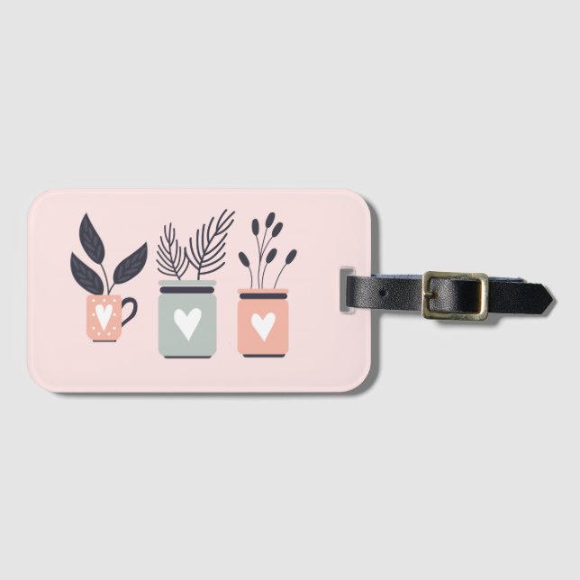 Pastellernas rosa och modernt grått-potatis bagagebricka (Framsida horisontal)