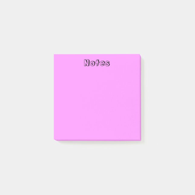 Pastellernas Rosa Post-it Block (Framsida)