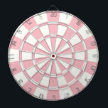 Pastellets Rosa och vitt Darttavla<br><div class="desc">Pastel Rosa and White Dart Board</div>
