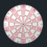 Pastellets Rosa och vitt Darttavla<br><div class="desc">Pastel Rosa and White Dart Board</div>