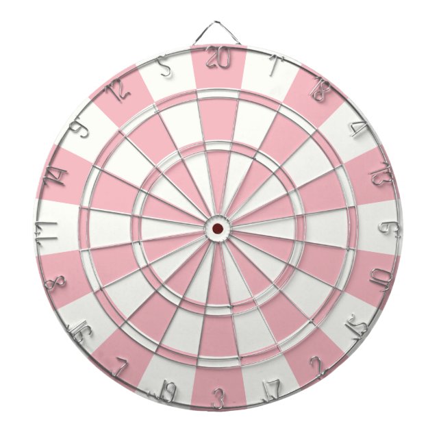 Pastellets Rosa och vitt Darttavla (Framsidan)
