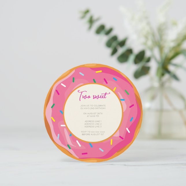 Pastellets vattenfärg Två söta födelsedag Inbjudningar (Stående Fram)