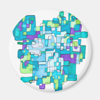 Pastellfarbene Endlose Quadratische Gelassenheit  Magnet