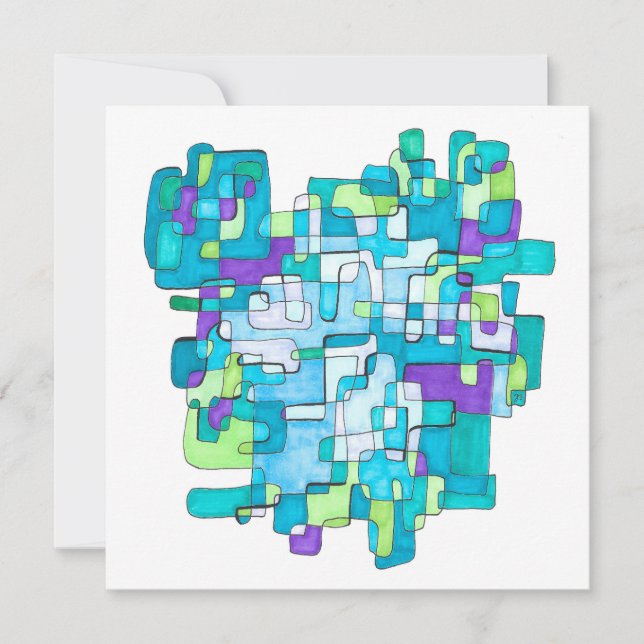 Pastellfarbene Endlose Quadratische Gelassenheit  Tack Kort (Framsida)