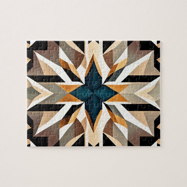 Pastellfärg Geometrisk Pussel (Horisontell)