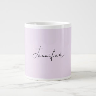 Pastellfärg Kalligrafi Elegant Enkel Namn Jumbo Mugg