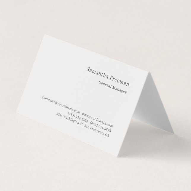 Pastellfärg Klassisk Enkel Minimalistisk  Visitkort (Framsida)