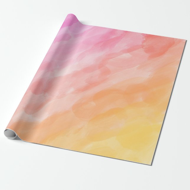 Pastellfärg vattenfärg målad presentpapper (Utrullad)