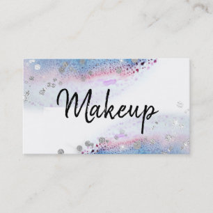 ** Pastellfärgad Abstrakt = Glitter Blue Visitkort