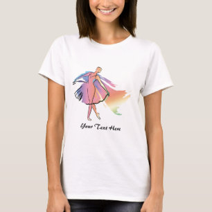 Pastellfärgad Ballerina (anpassadet) T-shirt