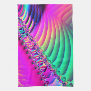 Pastellfärgad bandFractal Kökshandduk