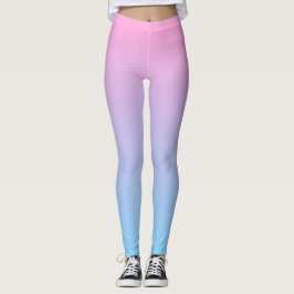 Pastellfärgad blek - rosa- och blåttlutning leggings