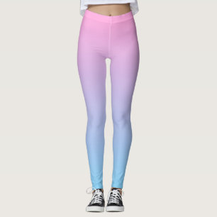 Pastellfärgad blek - rosa- och blåttlutning leggings