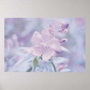 Pastellfärgad blomma poster