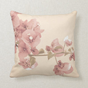 Pastellfärgad blommargren kudde