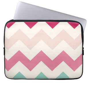 Pastellfärgad chic för mönster för sicksack f laptop sleeve