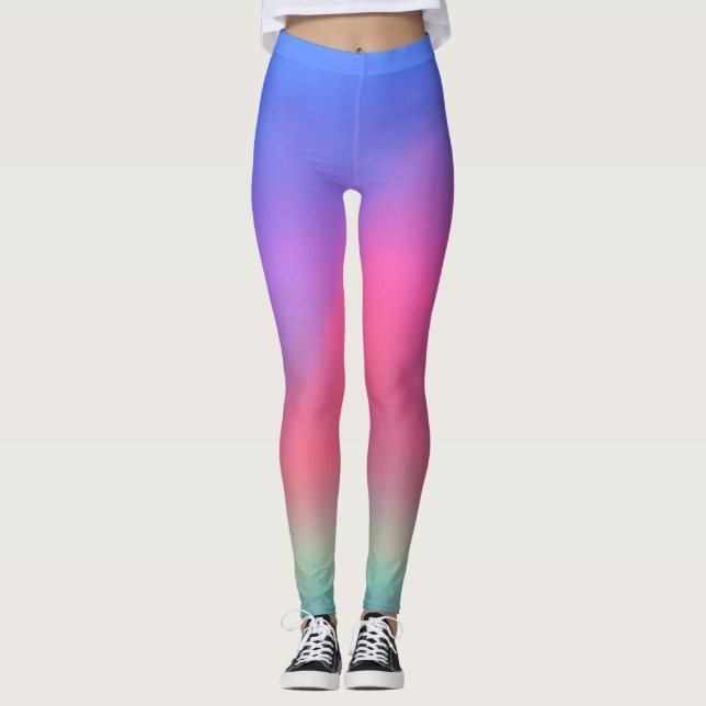 Pastellfärgad drömmare leggings (Framsida)