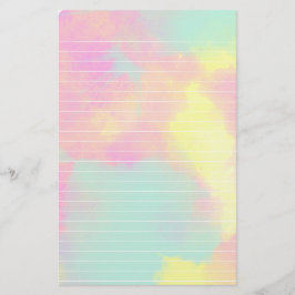 Pastellfärgad fodrat papper för färger vattenfärg