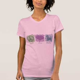 Pastellfärgad fred, kärlek och Westies T-shirt