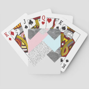 Pastellfärgad Geomtric marmor prucken design Casinokort