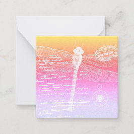 Pastellfärgad glimmerjungfru anteckningskort