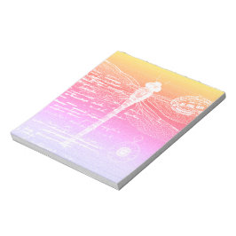 Pastellfärgad glöd trollslända anteckningsblock