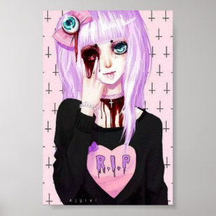 Pastellfärgad goth poster