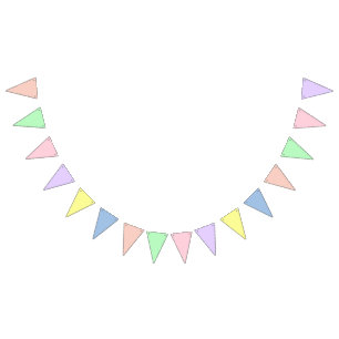 Pastellfärgad Gradient Tema Triangulär Flaggkedja Vimplar
