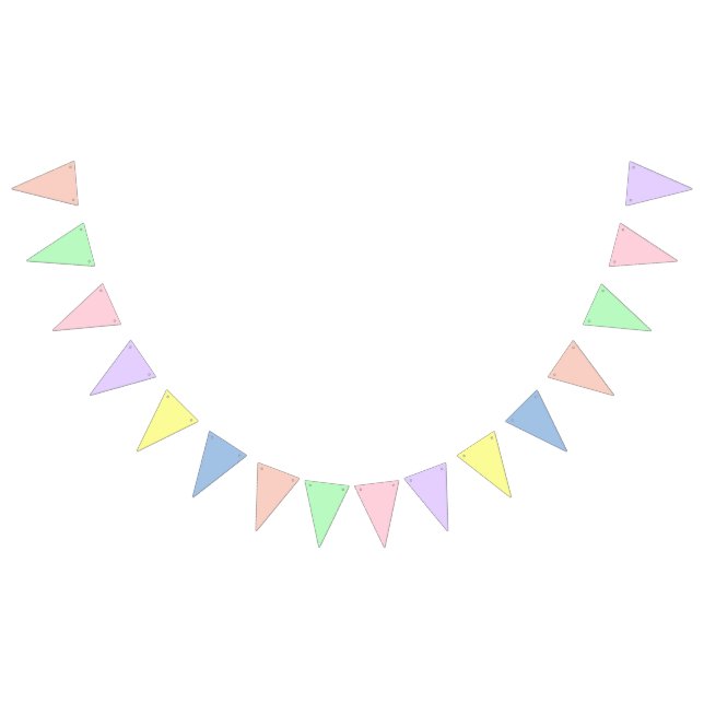 Pastellfärgad Gradient Tema Triangulär Flaggkedja  Vimplar (Alla)