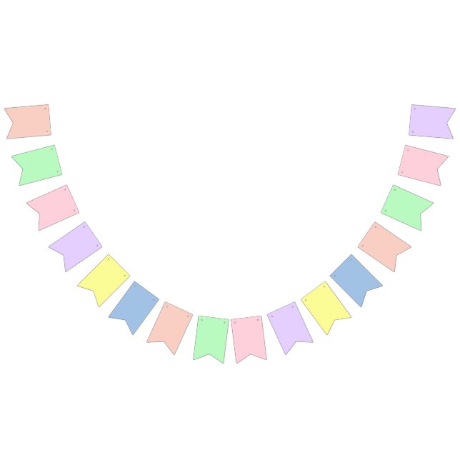 Pastellfärgad Gradient Tema Triangulär Flaggkedja  Vimplar (Alla)