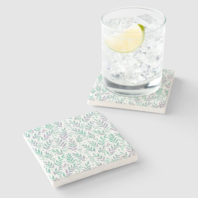 Pastellfärgad grenar lila och grönt stenunderlägg (Sidan)