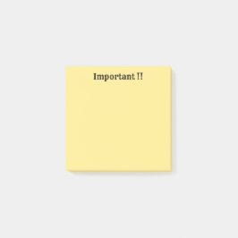 Pastellfärgad Gult Post-it Block