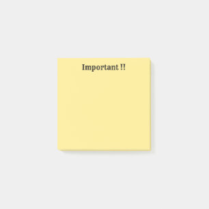 Pastellfärgad Gult Post-it Block