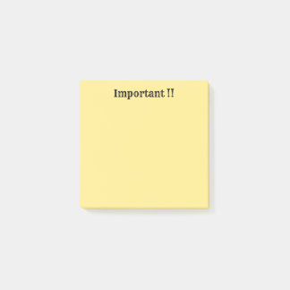 Pastellfärgad Gult Post-it Block