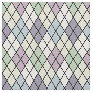Pastellfärgad Harlequin Argyle Tyg