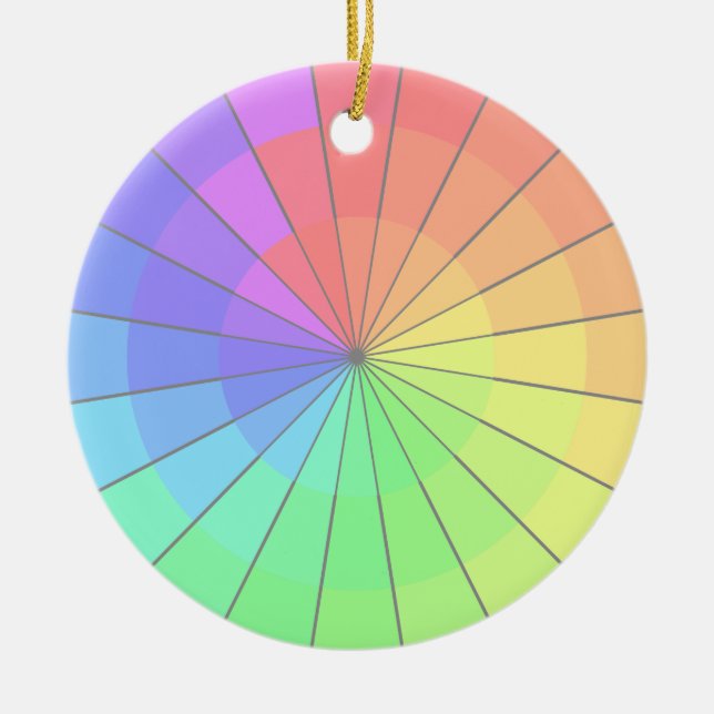 Pastellfärgad konst för helgdag för julgransprydnad keramik (Framsidan)