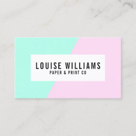 Pastellfärgad lila för neon och mintvisitkort visitkort