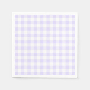 Pastellfärgad lila och vit gingham pappersservett