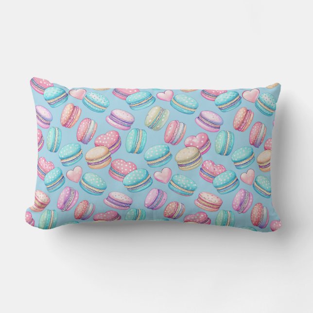 Pastellfärgad Macaron Ländkudde Lumbarkudde (Framsida)