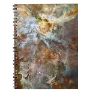 Pastellfärgad marmor i den Carina nebulaen Anteckningsbok Med Spiral