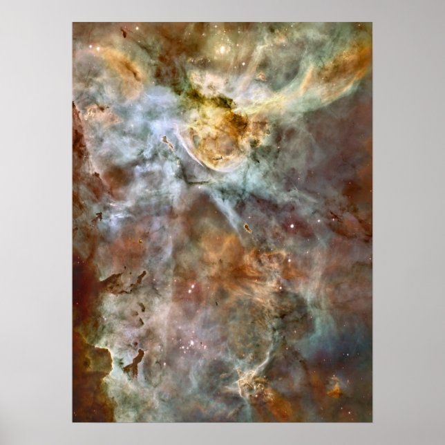 Pastellfärgad marmor i den Carina nebulaen Poster (Framsidan)