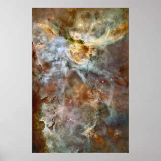Pastellfärgad marmor i den Carina nebulaen Poster