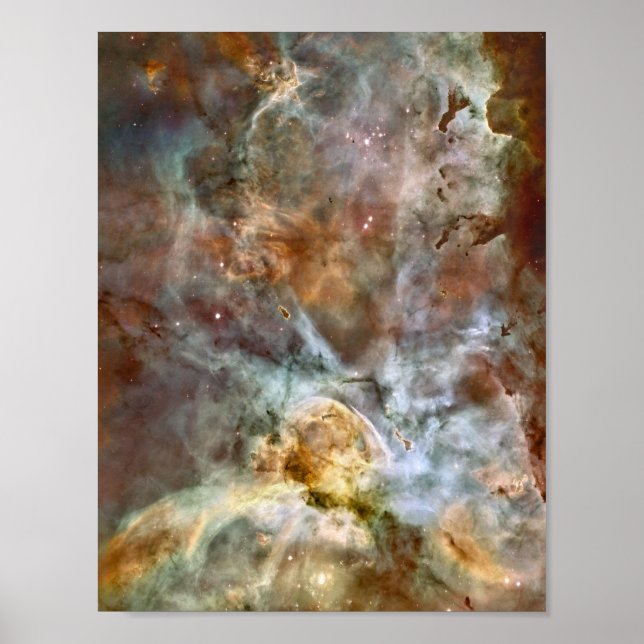 Pastellfärgad marmor i den Carina nebulaen Poster (Framsidan)