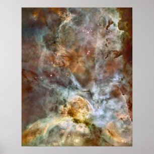 Pastellfärgad marmor i den Carina nebulaen Poster