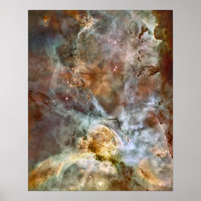 Pastellfärgad marmor i den Carina nebulaen Poster (Framsidan)