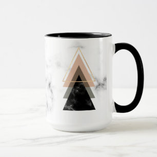 Pastellfärgad marmortryckdesign mugg