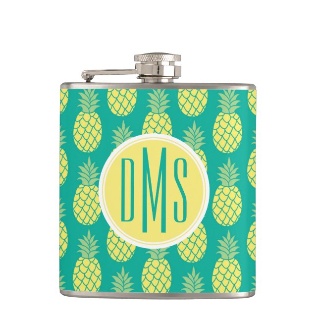 Pastellfärgad Monogram för ananas | Fickplunta (Framsidan)