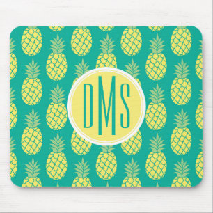 Pastellfärgad Monogram för ananas Musmatta